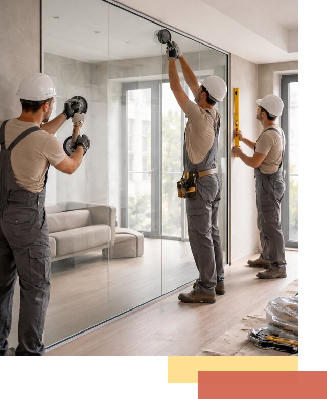 Перегородки из закаленного стекла в Братске для офисов и квартир