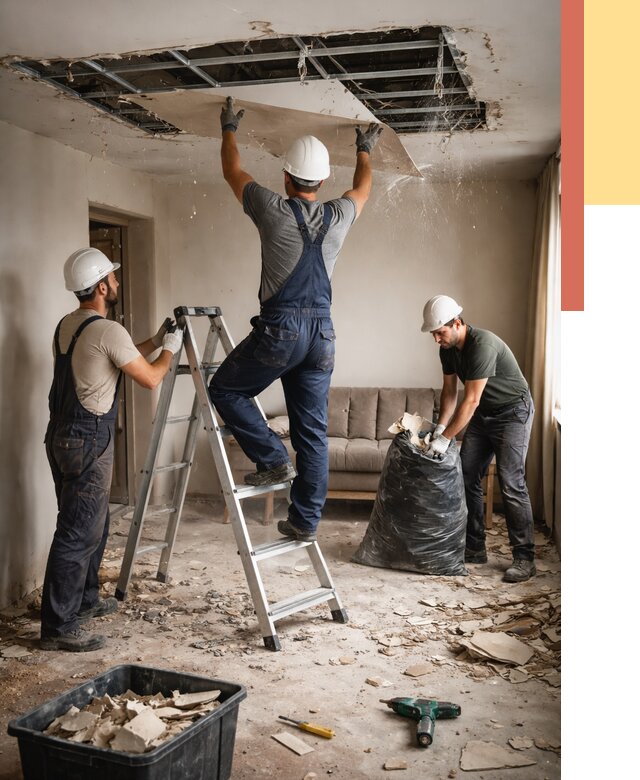 Демонтаж гипсокартонного потолка в Братске от 429 руб. за м2 — ОТДЕЛОЧНИК-Брт