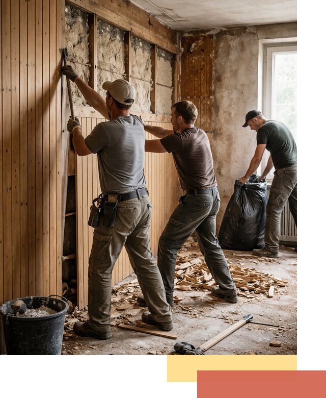 Демонтаж вагонки и вывоз материалов в Братске