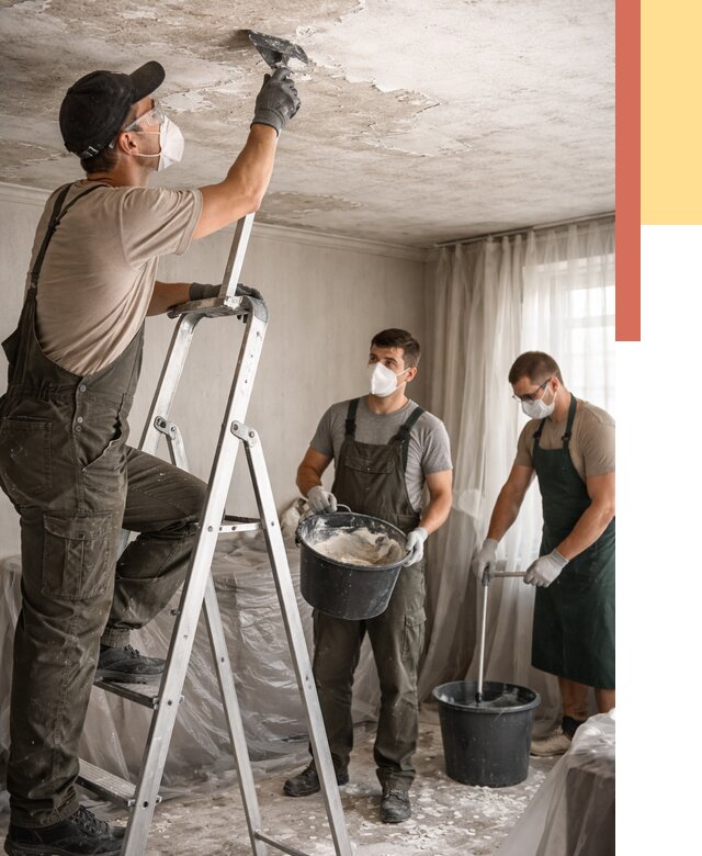 Удаление побелки с потолка в Братске от 2551 руб. быстро и недорого | ОТДЕЛОЧНИК-Брт