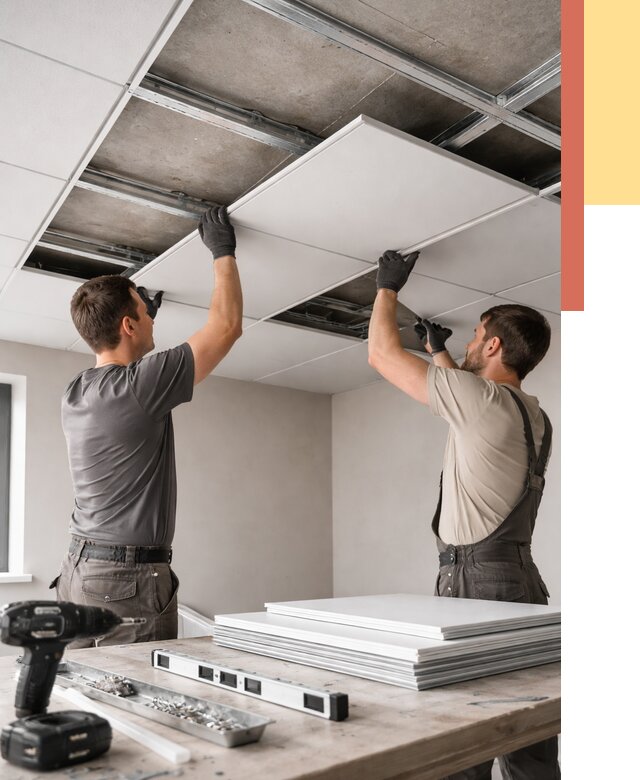 Монтаж кассетного потолка в Братске от 4592 руб/м2 — установка и сборка | ОТДЕЛОЧНИК-Брт