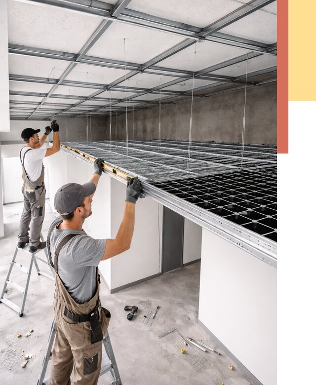 Монтаж потолка грильято в Братске от 459 руб./м² — быстрая сборка под ключ | ОТДЕЛОЧНИК-Брт