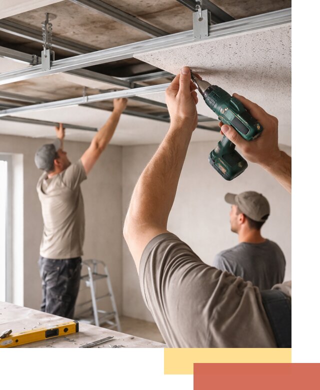 Монтаж акустического потолка в Братске под ключ