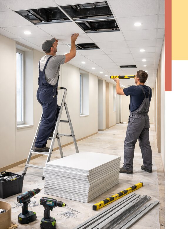 Ремонт потолка Армстронг в Братске от 4592 руб. — быстро и недорого | ОТДЕЛОЧНИК-Брт