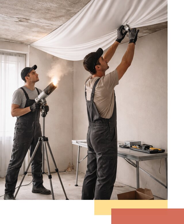 Установка натяжного потолка под ключ в Братске