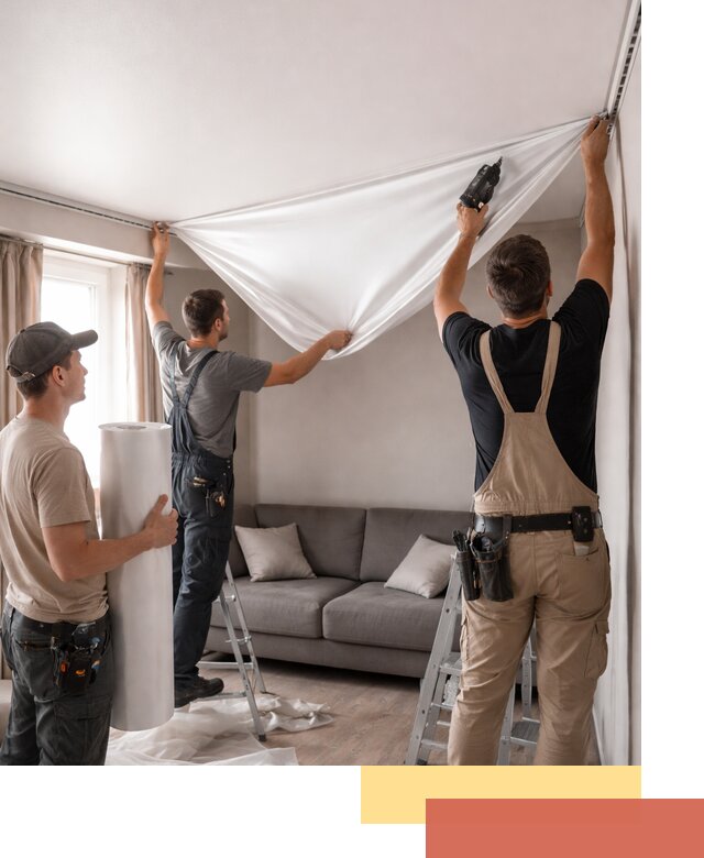 Монтаж сатинового натяжного потолка в Братске качественно и быстро