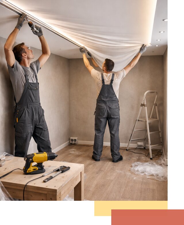 Монтаж натяжного потолка с подсветкой в Братске цена и сроки