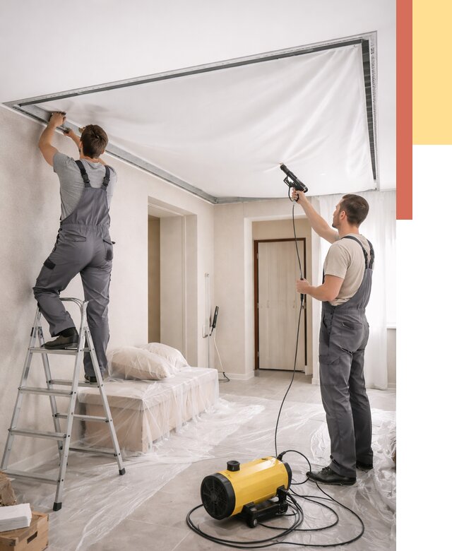 Монтаж натяжного потолка в прихожей в Братске от 2704 руб. под ключ | ОТДЕЛОЧНИК-Брт