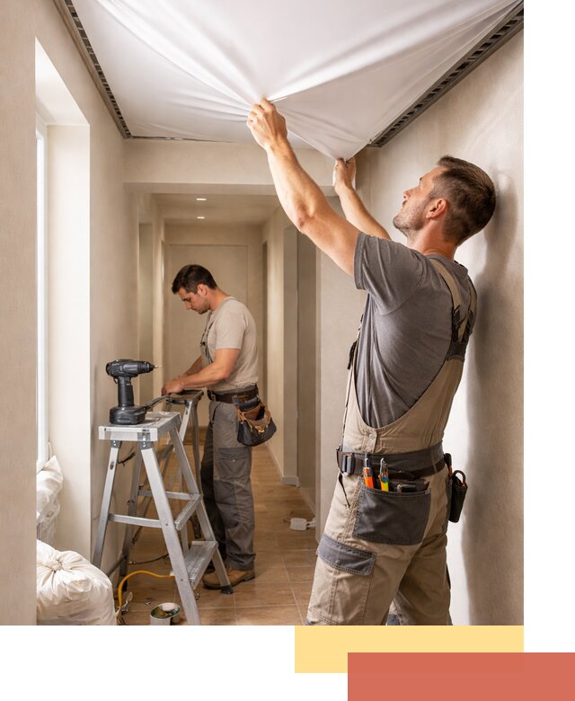 Монтаж натяжного потолка в прихожей в Братске