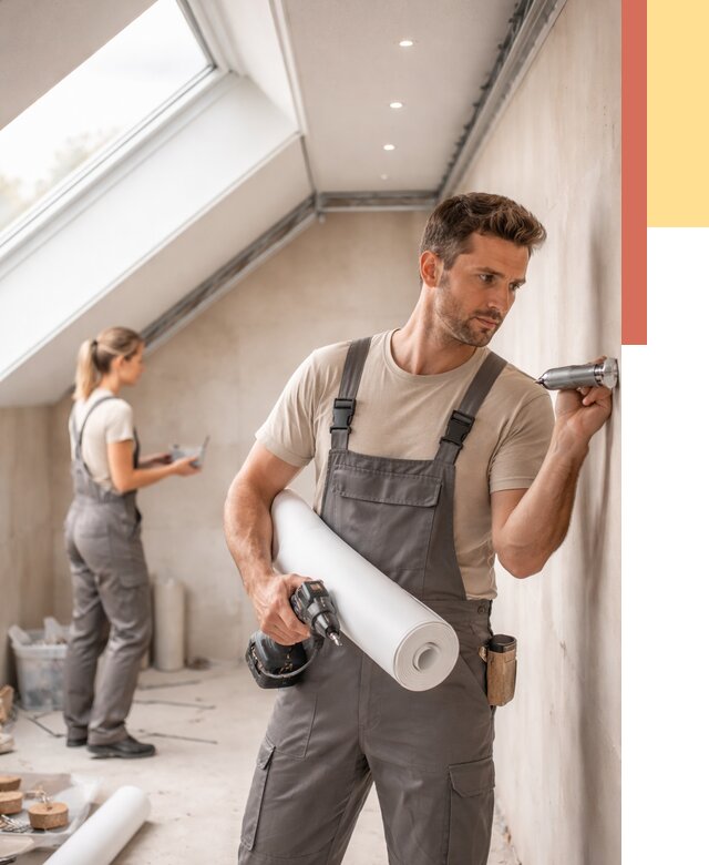 Монтаж натяжного потолка на мансарде в Братске от 3571 руб. | ОТДЕЛОЧНИК-Брт