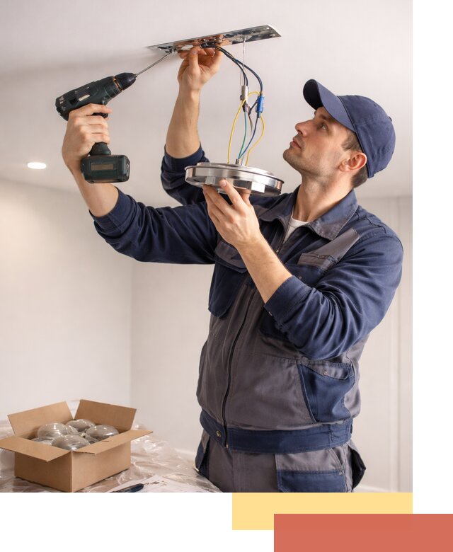 Установка люстры в натяжной потолок в Братске