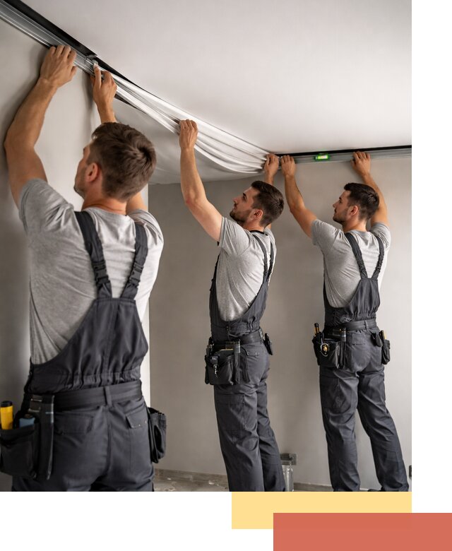 Теневые натяжные потолки в Братске: монтаж и отделка быстро и качественно