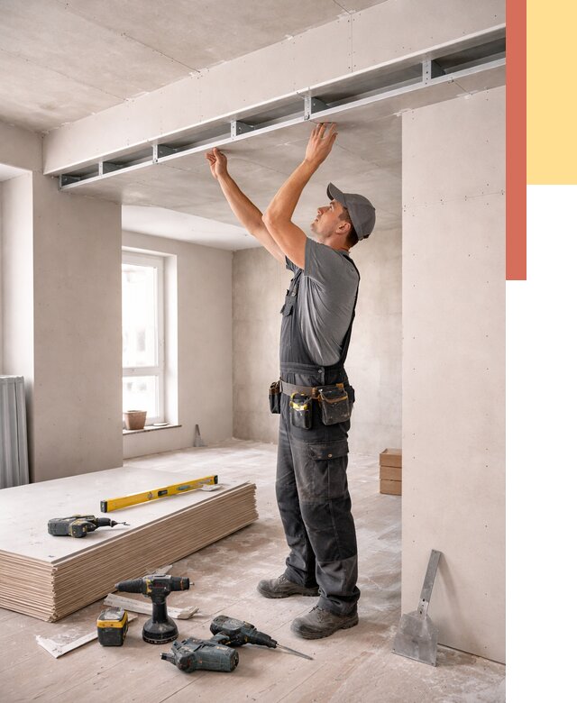 Потолок из гипсокартона с нишей в Братске от 1276 руб. под ключ | ОТДЕЛОЧНИК-Брт