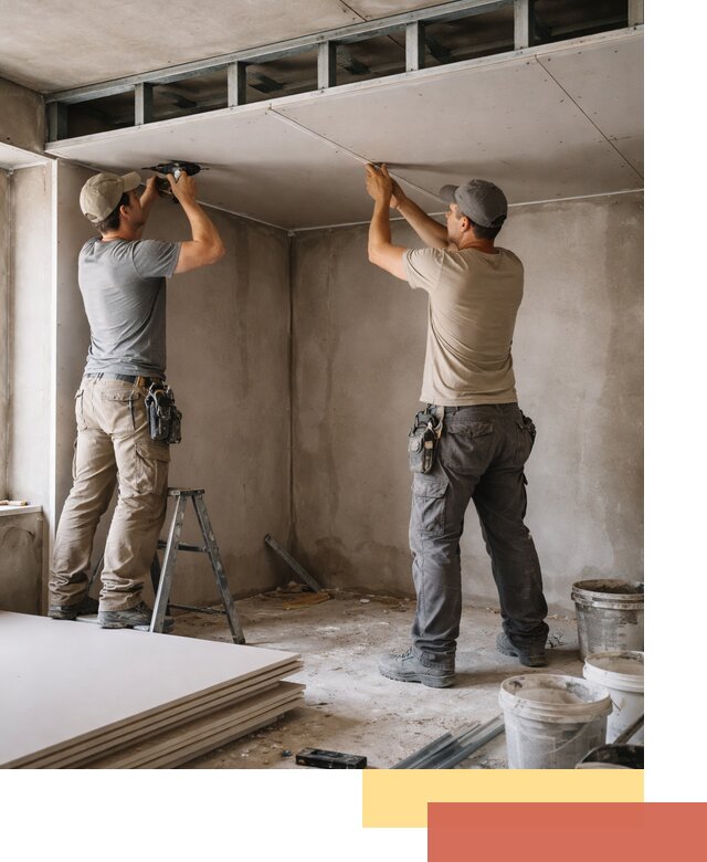 Короб из гипсокартона на потолке под ключ в Братске