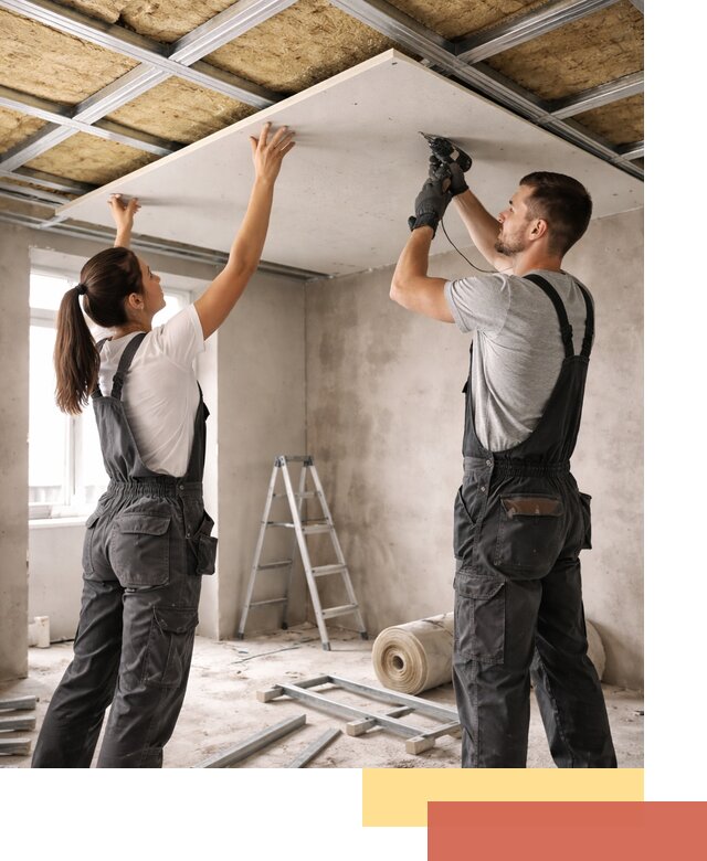 Звукоизоляция потолка из ГКЛ в Братске профессионально и надежно