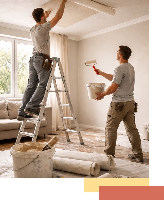 Поклейка обоев на потолок в Братске — качественно и быстро