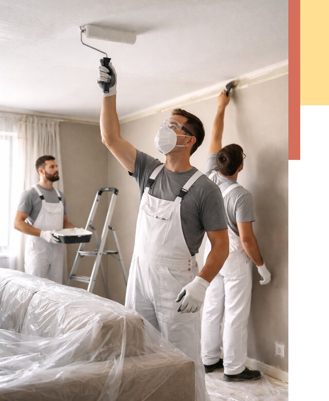 Покраска потолка водоэмельсионной краской в Братске от 2245 руб/м² — услуги под ключ | ОТДЕЛОЧНИК-Брт