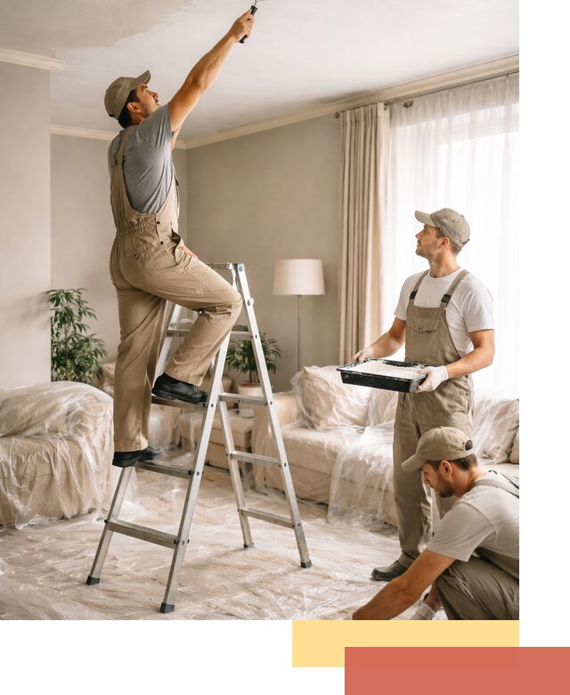 Покраска потолков акриловой краской в Братске качественно и быстро