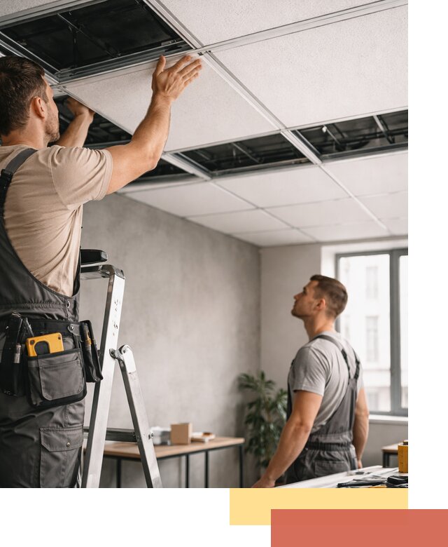 Монтаж потолочной плитки в Братске качественно и в срок