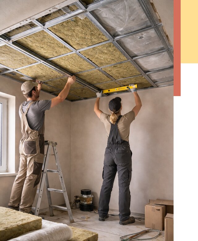 Шумоизоляция потолка в Братске от 1276 руб. под ключ — услуги ОТДЕЛОЧНИК-Брт